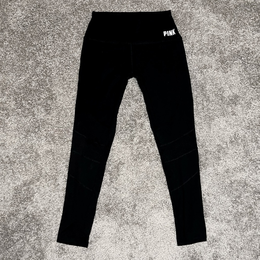 Size medium black Victoria’s Secret PINK leggings